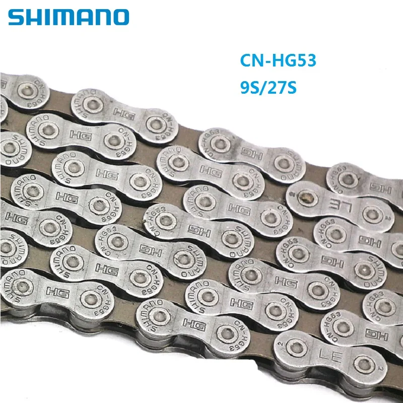 MTB цепь для дорожного велосипеда 116L 112L 108L SHIMANO CN HG53 HG 9 S DEORE tiacra ALIVIO AORA 27 Скорость