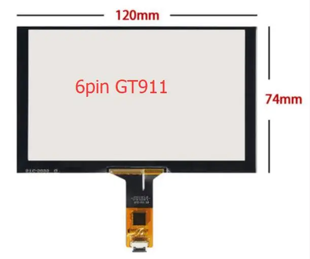 5 дюймовый 120*74 GT911 6pin емкостный сенсорный экран карта контроля USB raspberry pie Windows 7 8 10