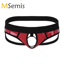 Мужская одежда для плавания, мужские шорты для плавания, низкая посадка, бикини, стринги с металлическим уплотнительным кольцом, нижнее белье, искусственная кожа, открытая спина, сетчатый бандаж