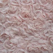 Светло-розовые 3D розы из шифона ткань Tissu потертая свадебная ткань по двору