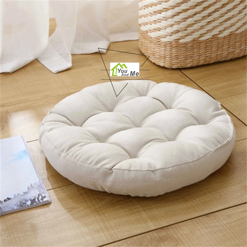 Подушка из хлопка и льна круглой формы 45 см|seat mat|cushion padchair seat |