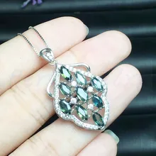 Натуральное сапфировое ожерелье, подвеска,, натуральный сапфир, серебро 925 пробы, 0.25ct* 9 шт, драгоценный камень# XY18072805