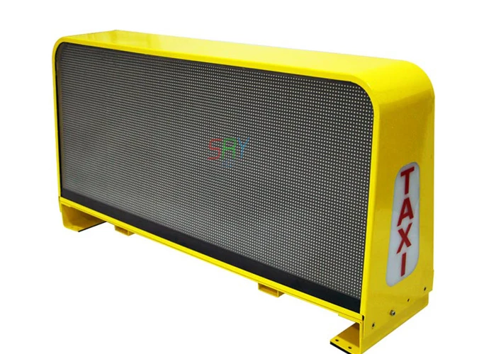 

New Product 3G controller taxi top led display sign P5 double sides led sign 960mm x 320mm