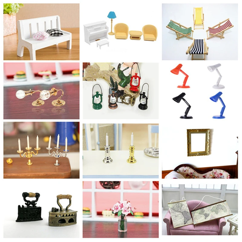 

1set /2pcs 1/12 Dollhouse Miniature Accessories Mini World Map Simulation Furniture Model Toys for Doll House Decoration