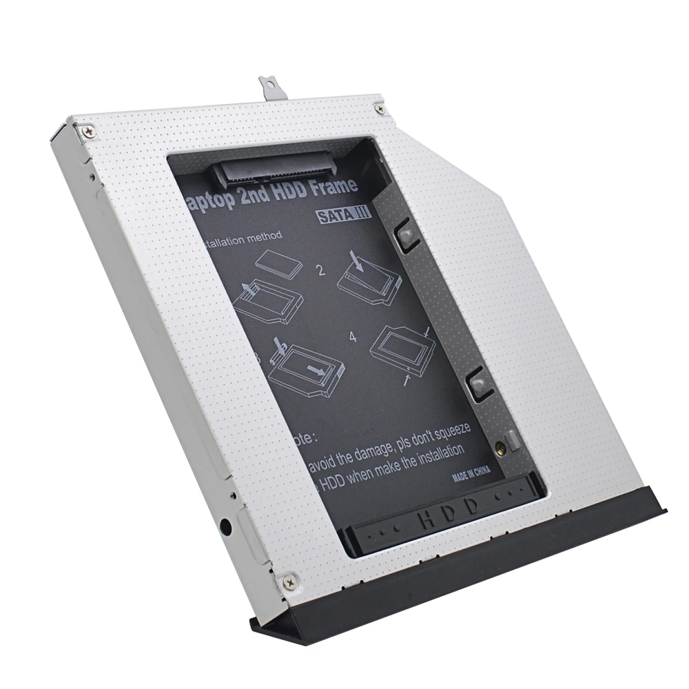  For Lenovo ThinkPad L430 L420 L412 Aluminum Optibay 2nd HDD Caddy 12.7mm SATA 3.0 2.5