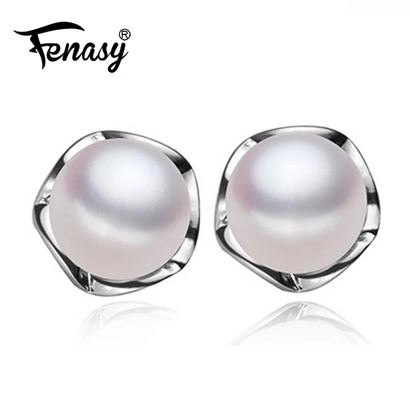 

FENASY genuine natural Pearl earrings, earrings design Pearl with 925 Sterling Silver earrings,stud earrings,