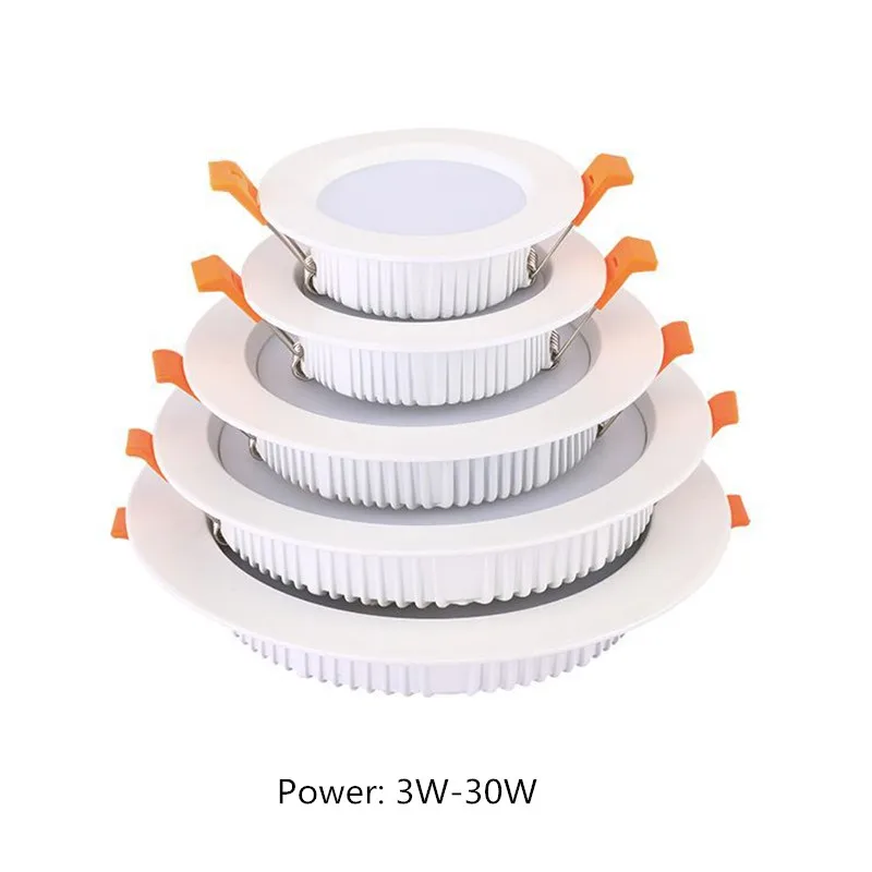 Ультра тонкий светодиодный светильник 3 W-40 W RecessedSpot с драйвером AC85-265V теплый белый/натуральный белый/холодный белый