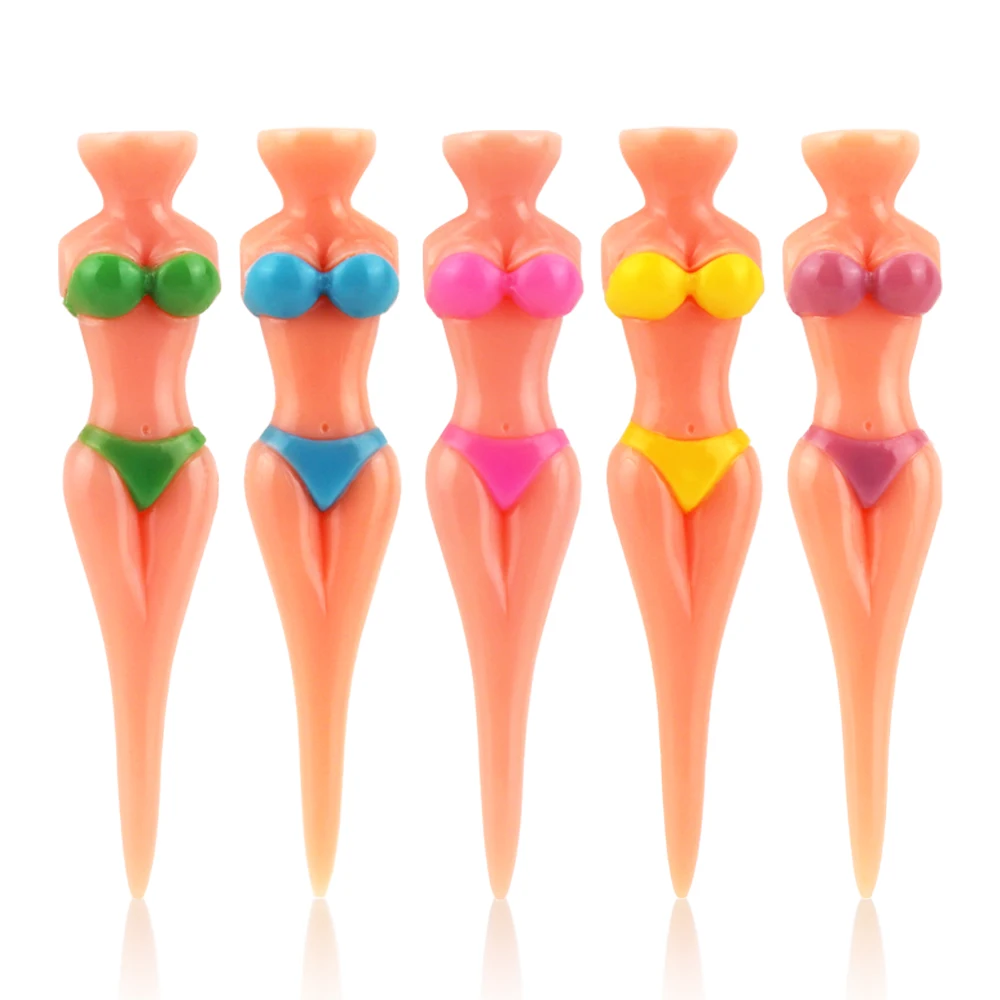 

5pcs/pack size 78mm Sexy Bikini Lady Golf Tees Gift Newest Design Plastic Golf Tees Golf Accessories