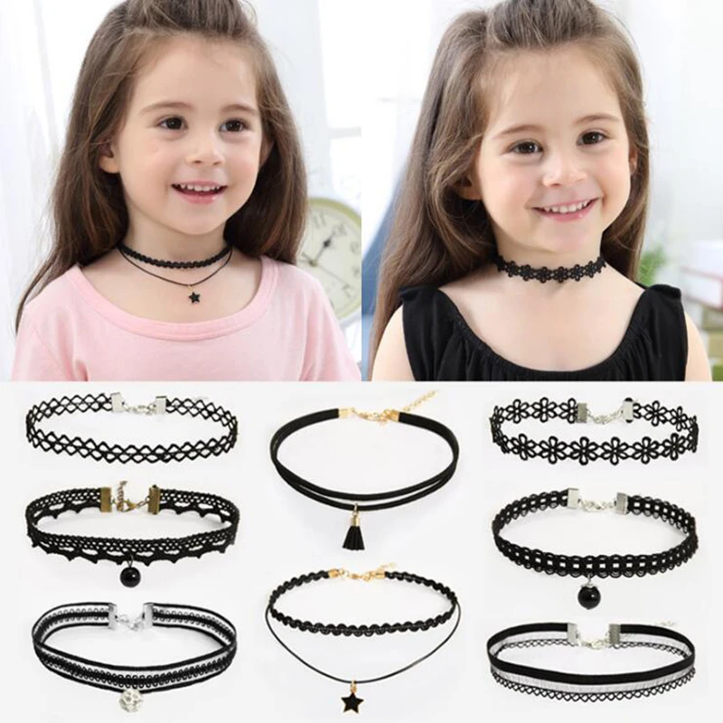 Fashion 5pcs Lace Hairbands For Girls Clavicle Necklace Princess Gifts Kids Hair/Clothes Accessories Natal Ornaments | Детская одежда и