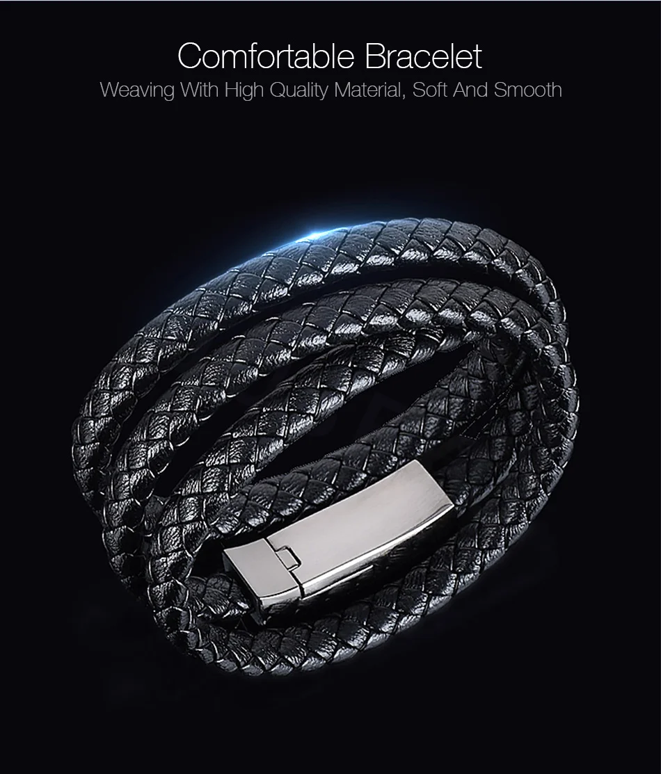 Открытый Портативный Топ кожаный USB браслет зарядное устройство данных зарядный кабель синхронизации для samsung Xiaomi LG планшет Android USB кабель