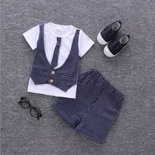 2018 Hot Boys summer clothes sets children letter font b T shirt b font pants font