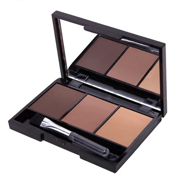 

3 Colors Eyebrow Powder Palette Waterproof Eyeshadow Cosmetic Brush Mirror Box Makeup Tool Set 789