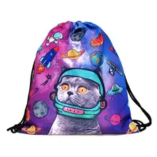 Модные унисекс принты шнурок веревка рюкзак сумка для ежедневного использования путешествия высокое качество полиэстер NoEnName_Null