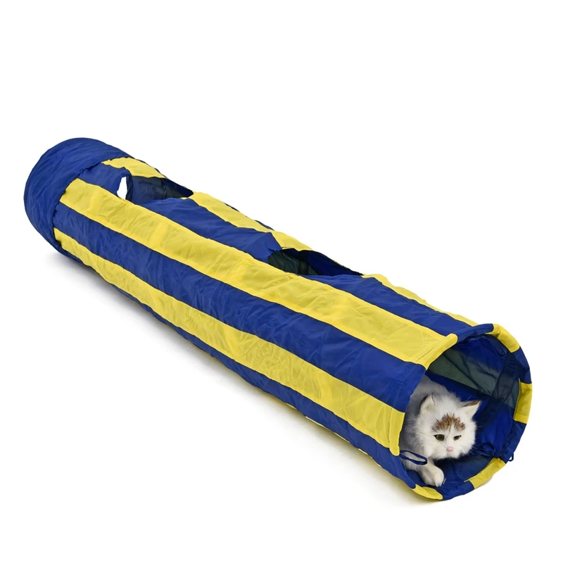 Pet Shop зоотоваров Игрушки для котов синий и бежевый Кошка Туннель с двумя Мяч Любимая Игрушка больше удовольствия и более широкий выбор