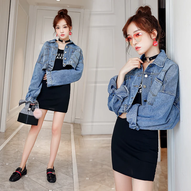 

Cheap wholesale 2018 new summer Hot selling women's fashion casual Denim Jacket L313
