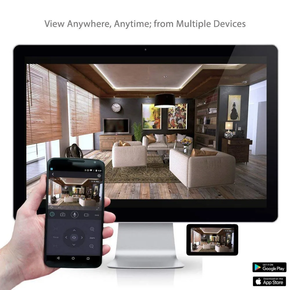 Foscam FI9816P P2P 720P HD H.264 беспроводная IP камера с панорамированием и наклоном