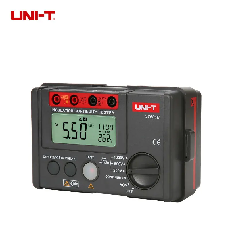 UNI-T UT501B 1000 В Измеритель сопротивления изоляции земляной мегомметр вольтметр с