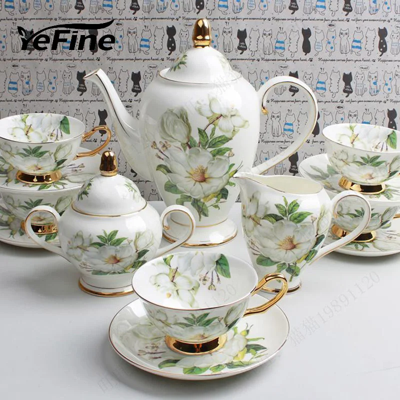 YeFine Wedding Gift Bone China Coffee Cup Set Luxury Coffee & Tea Sets