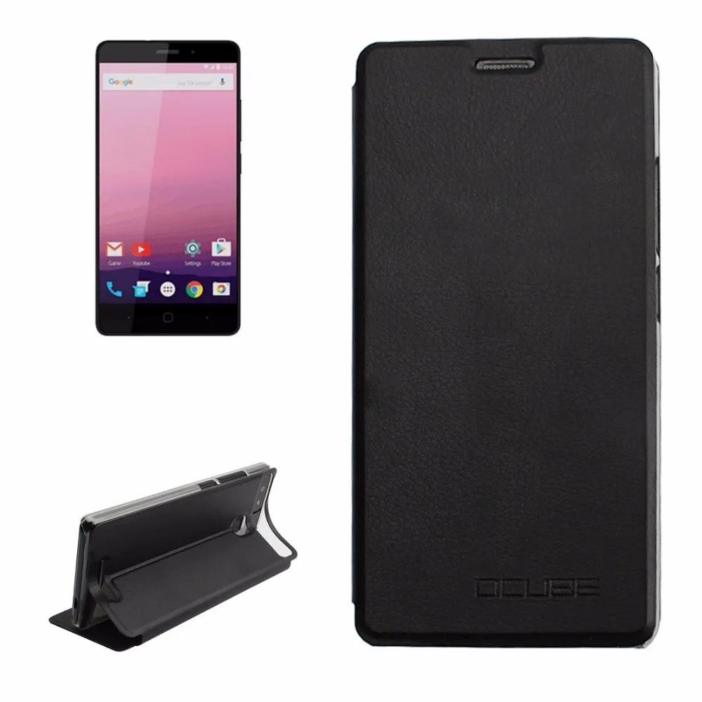 

OCUBE for Vernee Thor E Cell Phone Case Litchi Texture Horizontal Flip Leather Smartphone Case with Holder