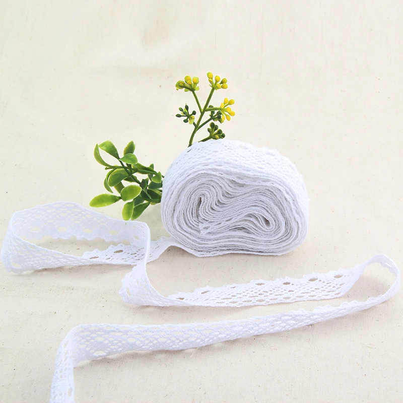 

2015 New 3 CM White Color Knitted 100% Cotton Thread Lace DIY Handmade Exclusive For Cloth Dress 10 M/Lot HB-1-7