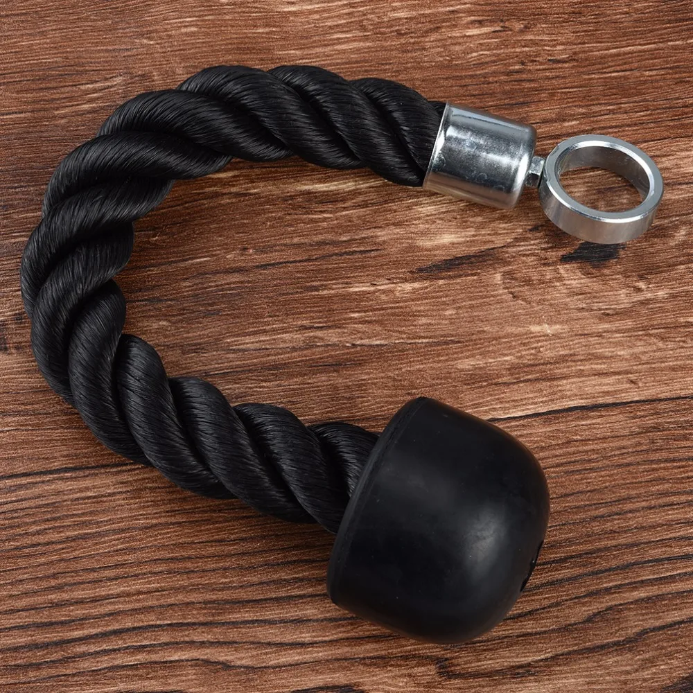 RUNACC Tricep cuerda de entrenamiento Pull Down cuerdas para Triceps fuerza mejora solo mango negro Fitness equipo