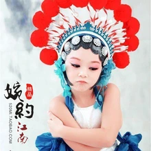 Ши Лин опера Стиль улучшения волос диадемы и костюм для девочки и Для женщин Hanfu сценический костюм одежда для сцены