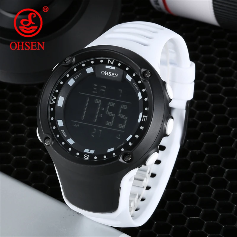 

OHSEN Outdoor Sports Men's Watch Men Digital Multifunction Fitness Stopwatch Men Watches 50m Waterproof Alarm Watch reloj hombre