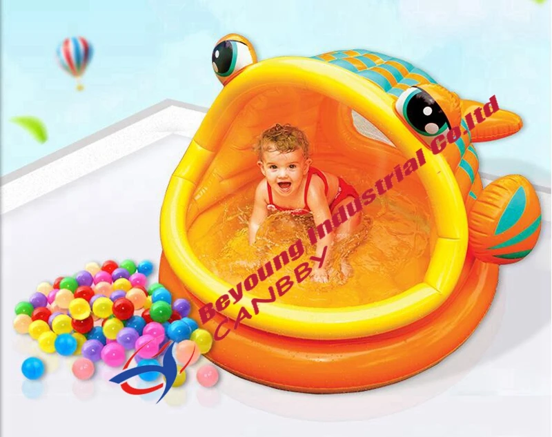 Intex Lazy Fish Shade детский бассейн надувной детский бассейн с навесом