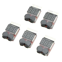 THGS 5X 1-8S индикатор RC Lipo батарея тестер низкого напряжения Звуковой сигнал