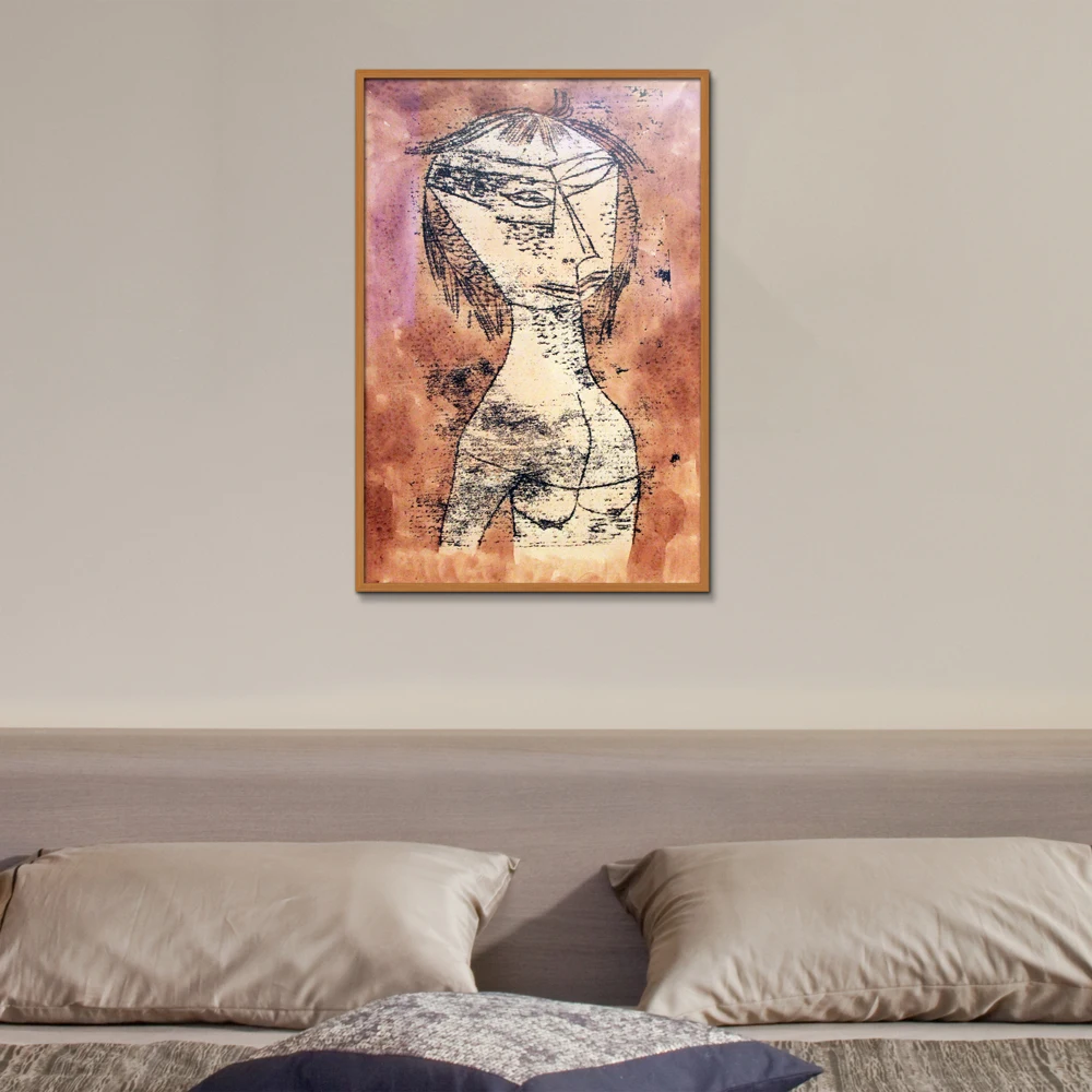 

Graffiti Fright of a Girl Figure Painting Abstract Paul Klee Canvas Unframed Spray Frameless Oil Painting Waterproof Scarf