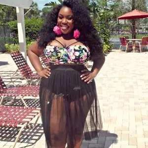 plus size high waisted bathing suit skirt