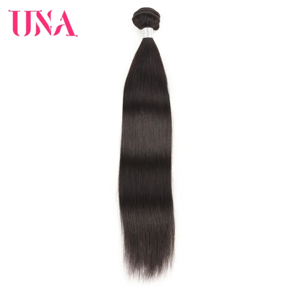 

UNA Indian Hair Bundles 1/3/4 Piece Pack Straight Hair Non-Remy Indian Natural Hair Weft Human Hair Weave Bundles 8-26 inches