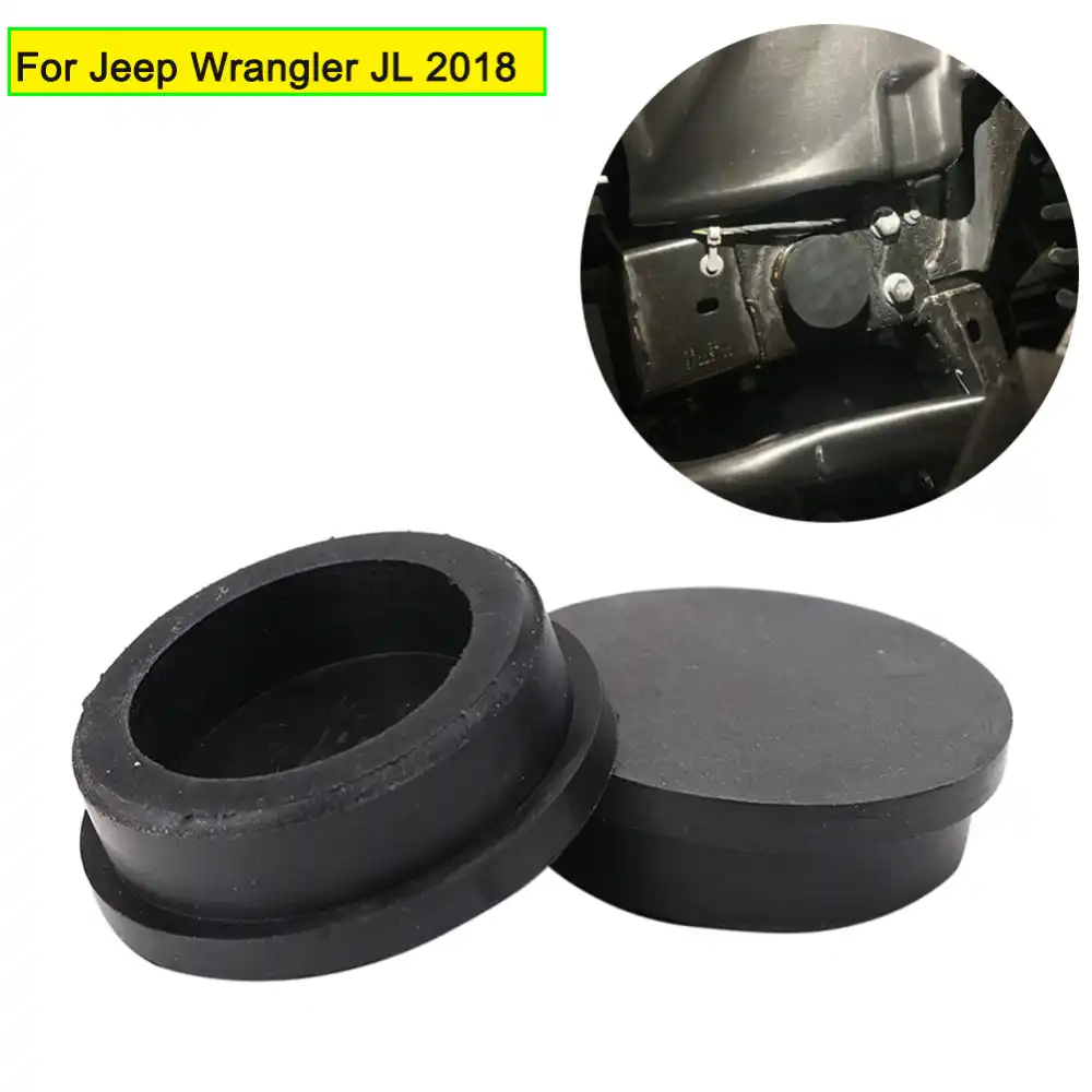 Exterior Floor Drain Plugs Rubber Hole for Jeep Wrangler JL 2018+ Black