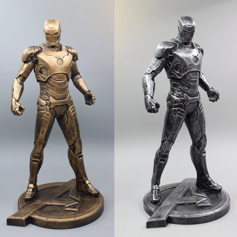 

1pc Iron Man 1/5 1:5 MARK VII MK43 29CM Imitation Ferrum Or Copper Resin Bust Model MK43 Decoration Statue
