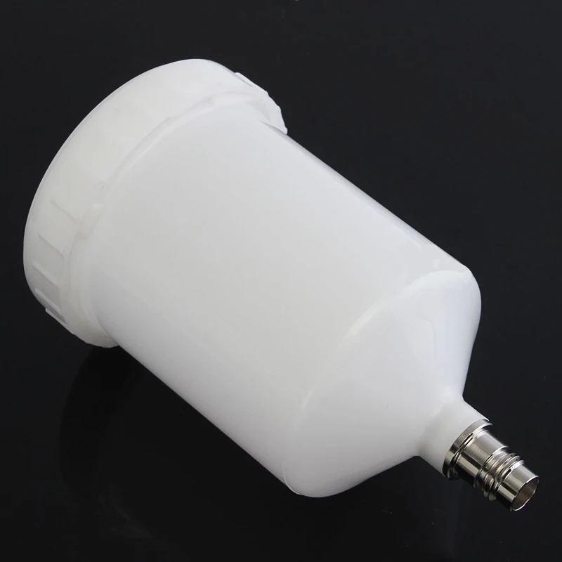 1pcs Plastic Sprayer Cup Spray Paint Pot Threaded Connector For Spray Gun Too 600ml White