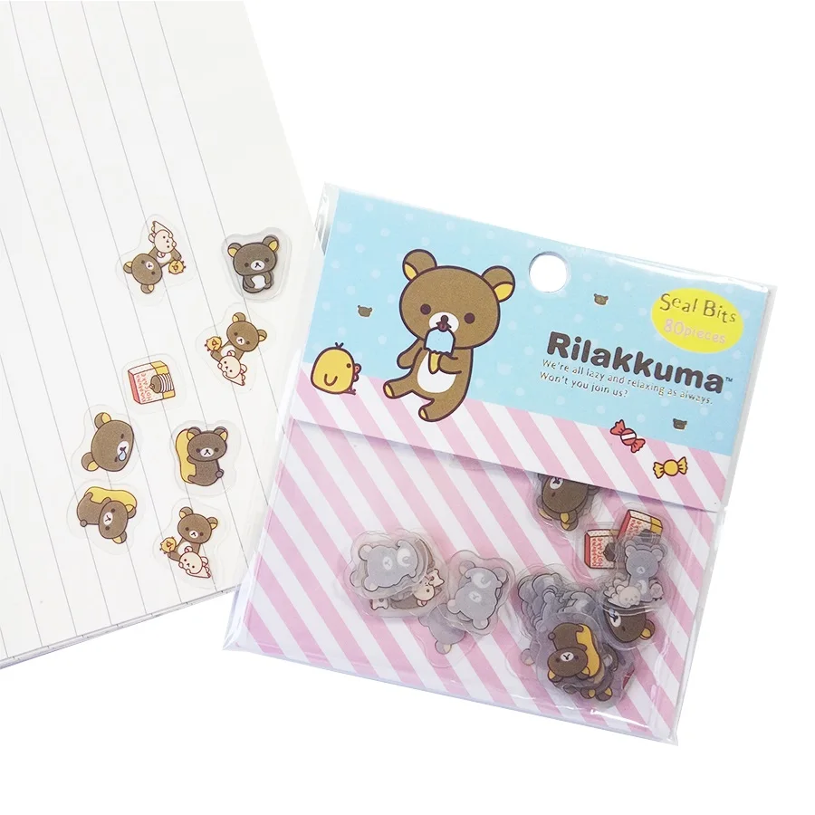 80 шт./лот Kawaii мультяшный медведь Кот кролик наклейки Дети DIY Дневник телефон