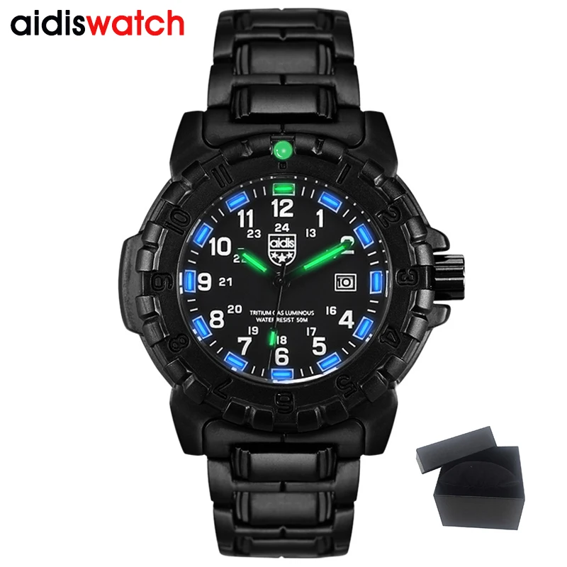 Luminous Quartz military watch waterproof 50M Sport Brand Watches Mens
