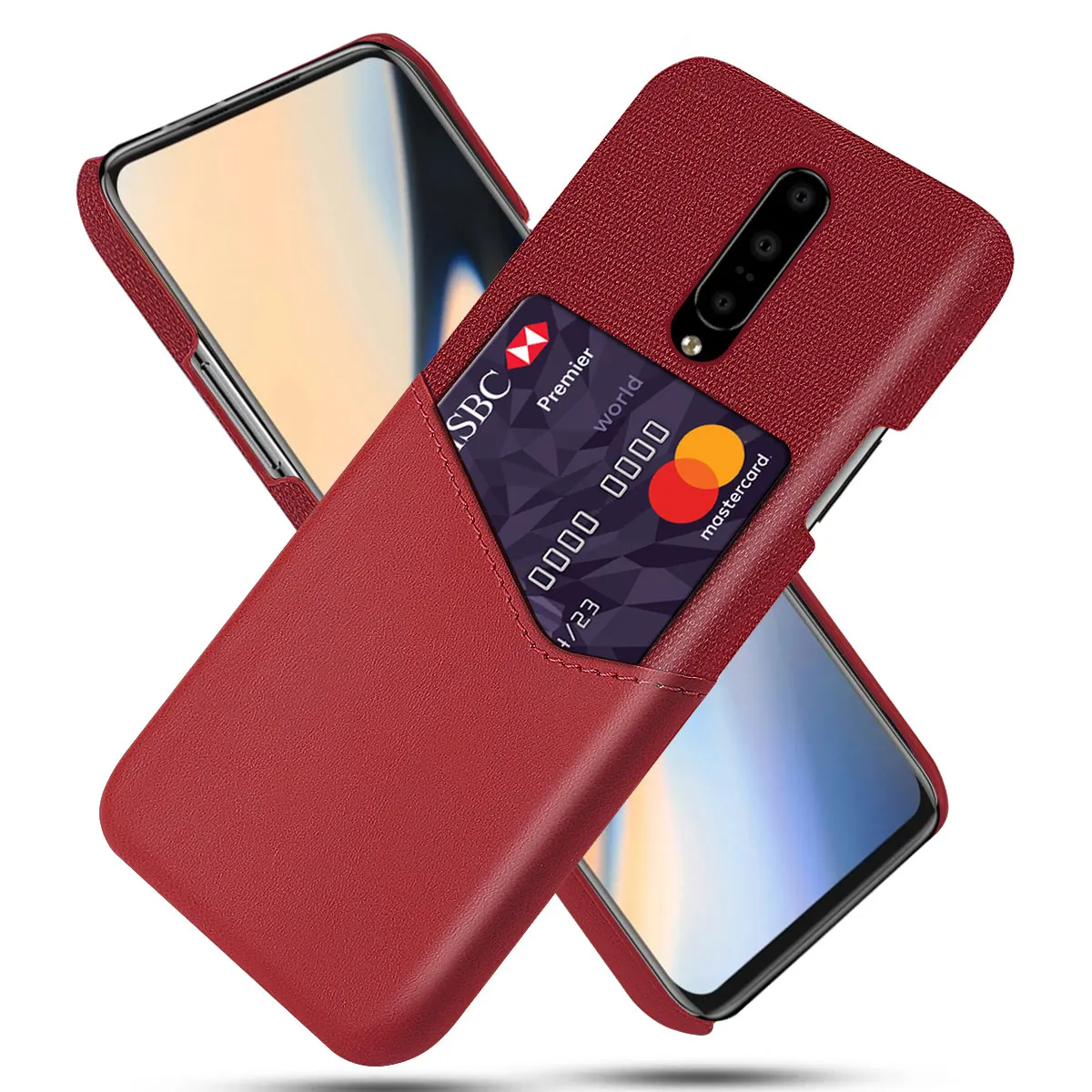 

Luxury Leather Hard Cloth With Card Protective Phone Cases for Redmi 7 7A Back Cover