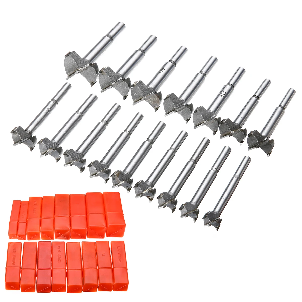 

16Pcs Tungsten Steel 15-35mm Forstner Woodworking Hole Saw Drill Bits Hole Cutter Set Tool For Wood Drilling Cutting Mayitr