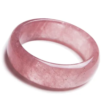 

Genuine Red Natural Strawberry Quartz Bangle Bracelets Woman Lady Fashion Strawberry Quartz Crystal Bangle Inner Diameter 56mm