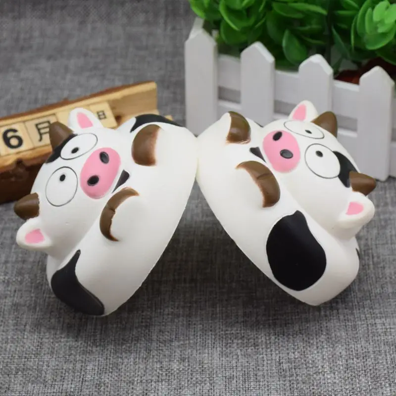 3 шт./лот Kawaii молоко корова торт Squishy Jumbo 10 см хлеб сжать булочки замедлить рост