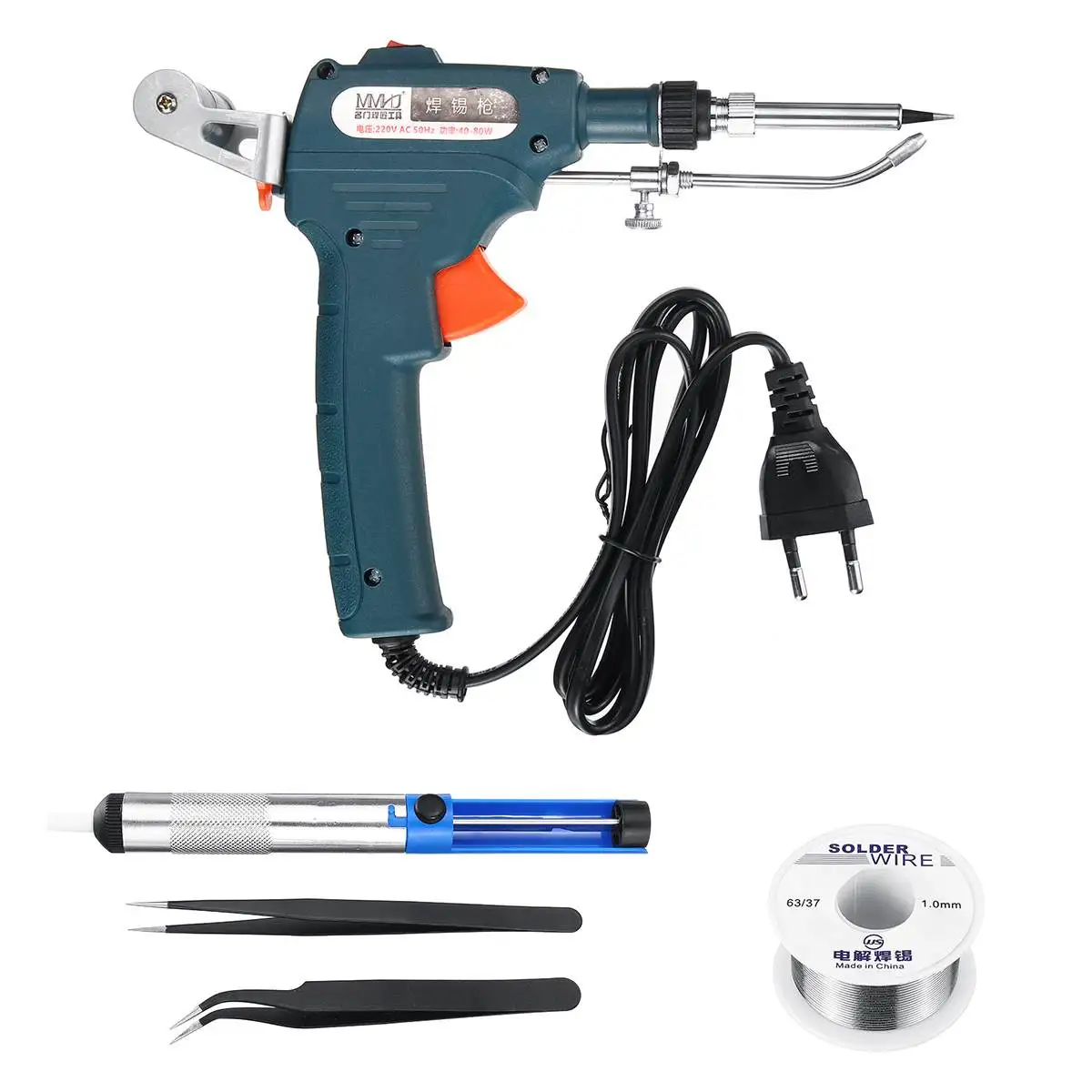 

60W Hand-held Internal Heating Automatic Send Tin Soldering Iron Repair Tool Kit US/EU Plug 110V/220V Replaceable Nozzle Welding