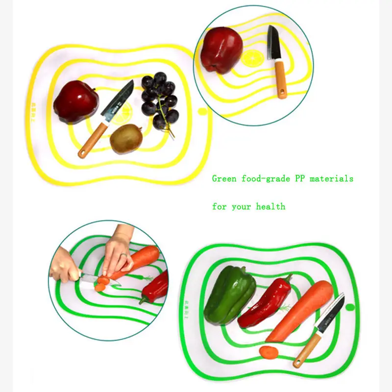 

4 Pcs/Lot Flexible Kitchen Plastic Chopping Block Cutting Board Breadboard Non-slip Frosted Antibacteria Cutting Block