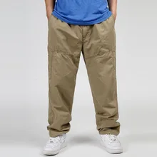 Мужские большие размеры свободные Pnats мужские летние хлопковые Рабочая одежда Большие размеры армейские повседневные брюки 4XL 5XL 6XL