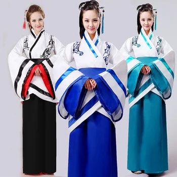

Hanfu Chinese Folk Dance Traditional Costume Lady Chinese Stage Dress Performance Costume Fairy Ancient Princess Classical