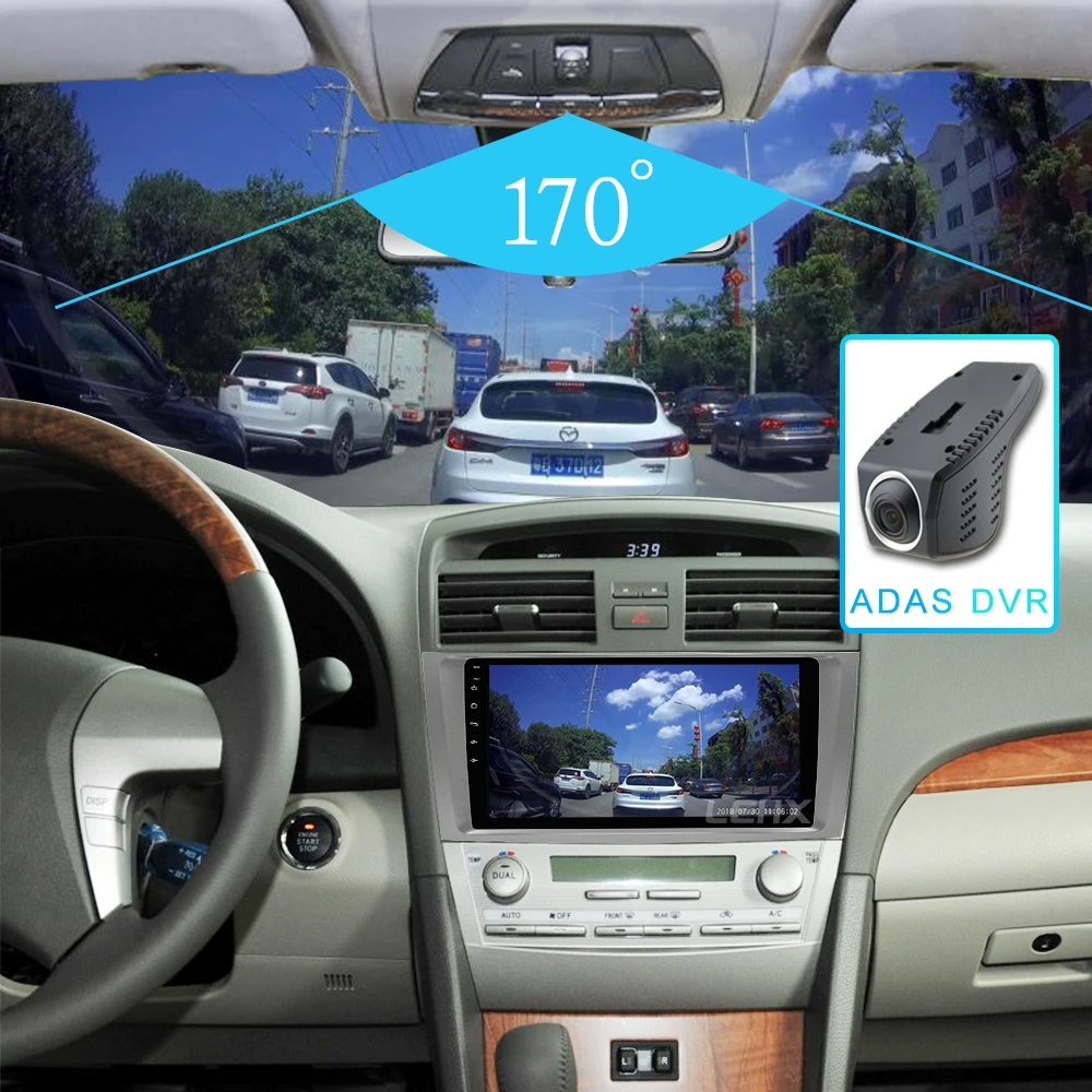 LEHX Android 8,1 coche Multimedia Player 2 din radio de coche para toyota camry 2007 2008 2009-2011with navegación coche cabeza ESTÉREO unidad
