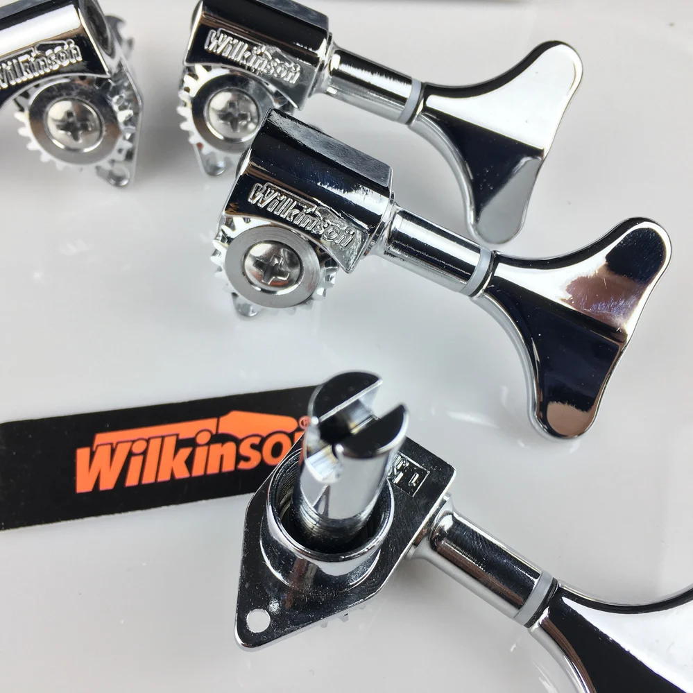 Günstige NEUE wilkinson Elektrische Bass Gitarre Mechaniken Mechaniken Gitarre Tuning Pegs Öffnen Getriebe WJB 750 Chrom Silber (ohne verpackung)