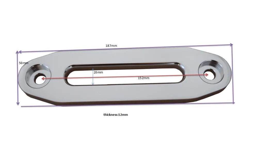 Серебряный 4500LBS хоз fairlead для синтетический трос лебедки, aluminimum хоз Fairlead, synathetic веревки Fairlead