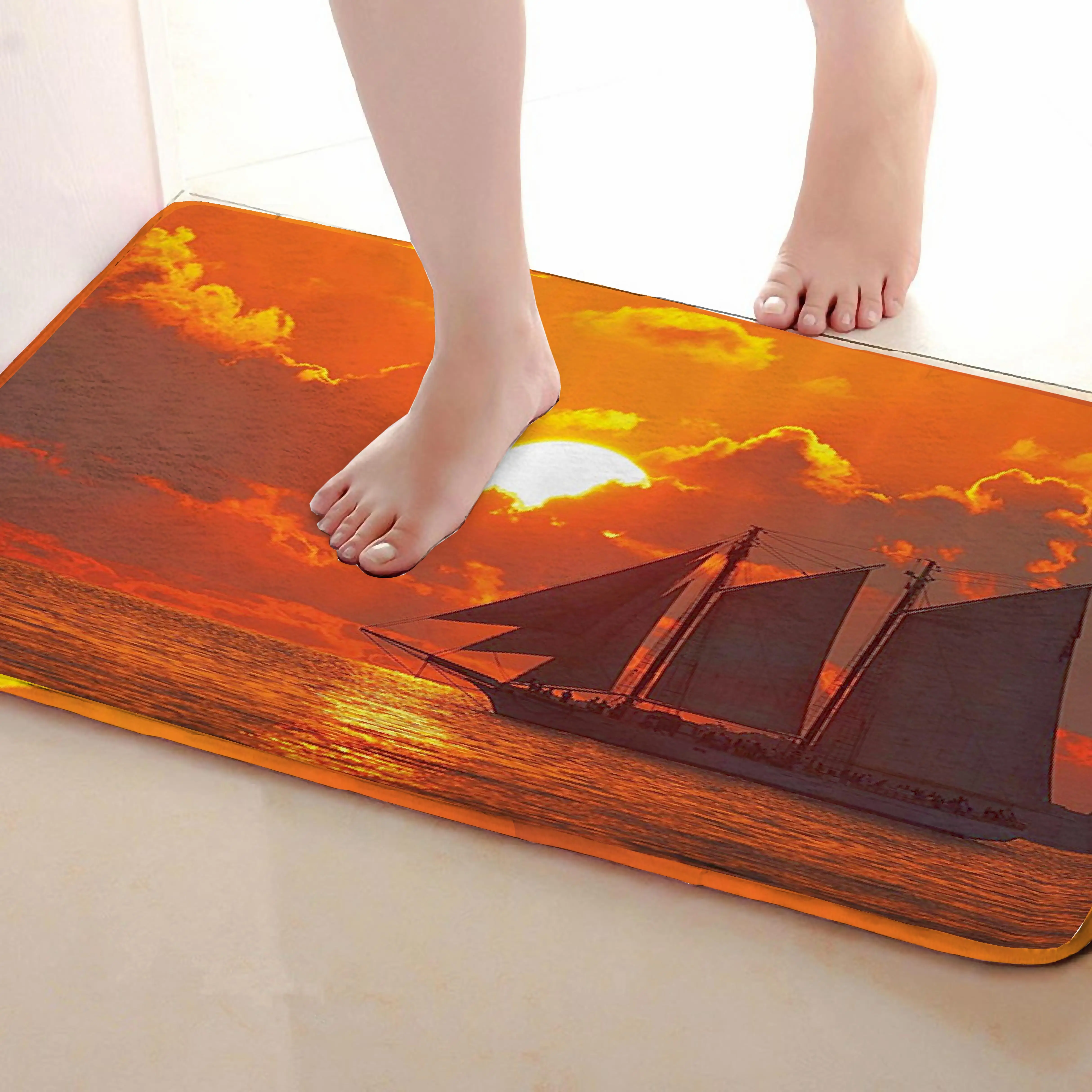 Установка солнцезащитный стиль Коврики для улицы, смешной Противоскользящий коврик для ванной, дверные коврики, дверные коврики под входную дверь