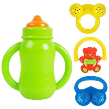 

Baby Safe Material Baby Rattles Toys 4pcs Different Baby Rattle Bells Baby Sleep Cartoon Rattle Toy Set